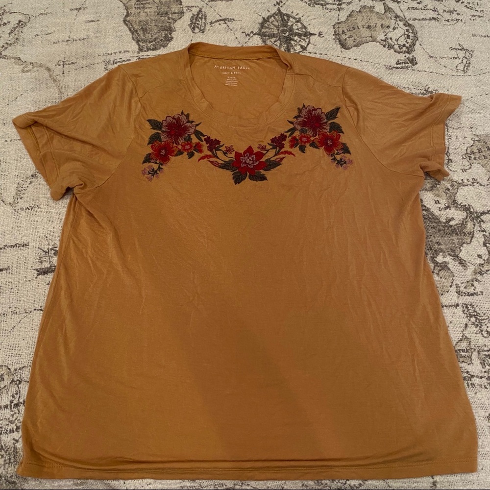 AE Flower Embroidered Tee
